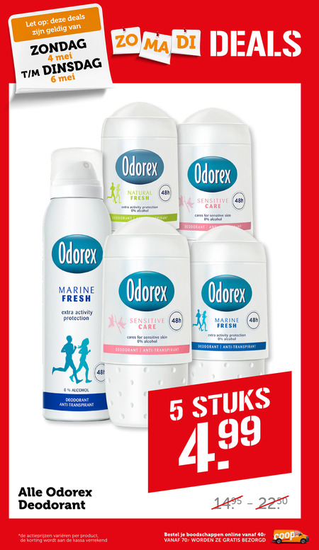 Odorex   deodorant folder aanbieding bij  Coop - details