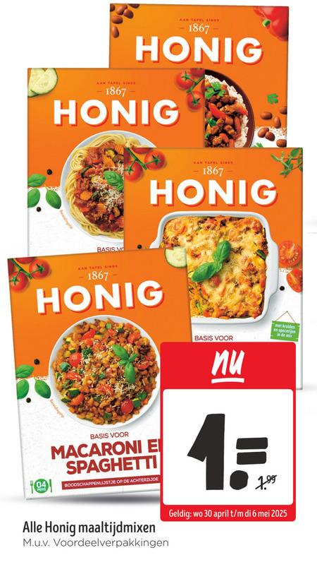 Honig   maaltijdmix folder aanbieding bij  Jumbo - details