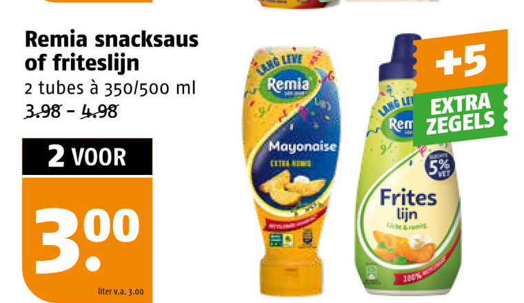 Remia   snacksaus, mayonaise folder aanbieding bij  Poiesz - details