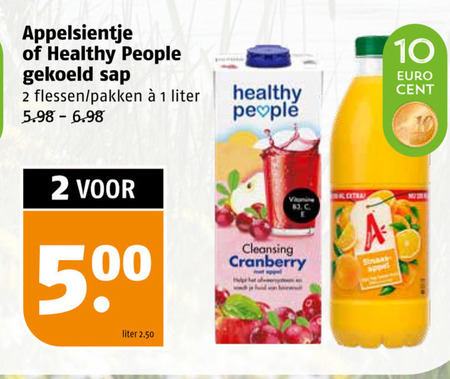 Healthy People   vruchtensap folder aanbieding bij  Poiesz - details