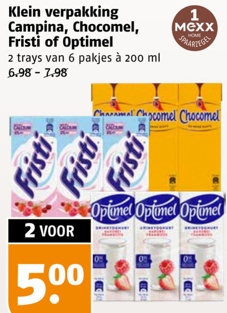 Fristi   chocolademelk, drinkyoghurt folder aanbieding bij  Poiesz - details