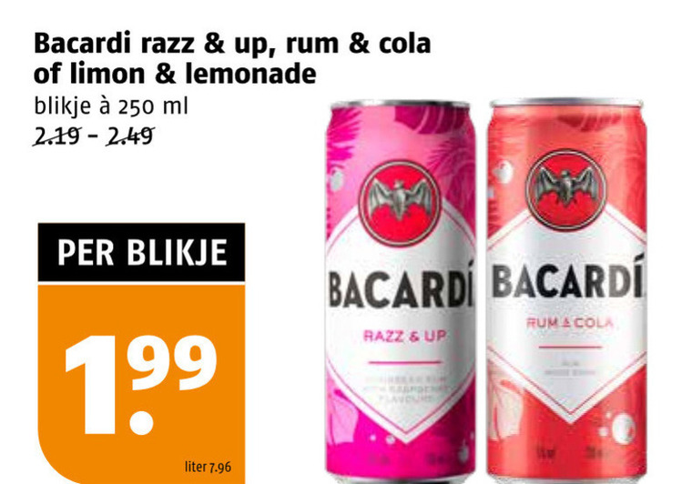 Bacardi   mixdrank folder aanbieding bij  Poiesz - details