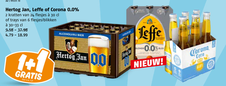 Leffe   alcoholvrij bier folder aanbieding bij  Poiesz - details