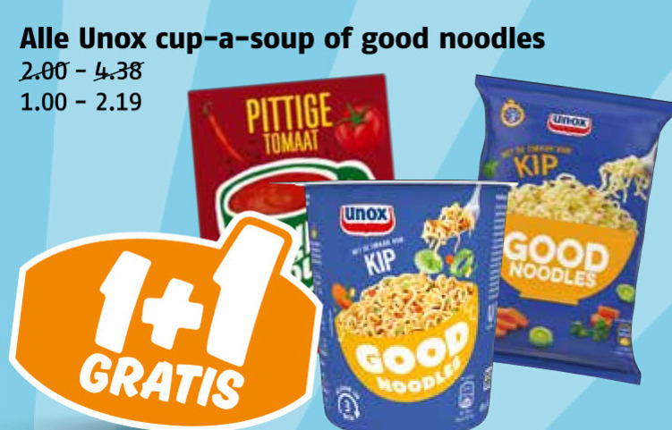 Unox   soep, noodles folder aanbieding bij  Poiesz - details