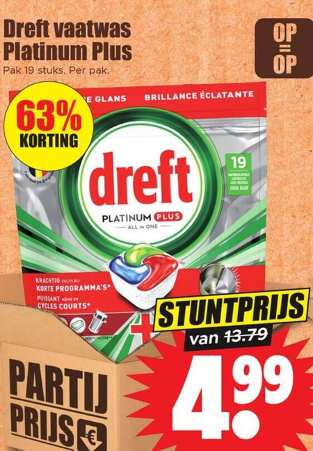 Dreft   vaatwasmiddel folder aanbieding bij  Dirk - details