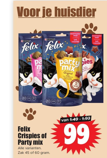 Felix   kattenvoer folder aanbieding bij  Dirk - details