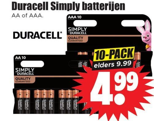 Duracell   batterij folder aanbieding bij  Dirk - details
