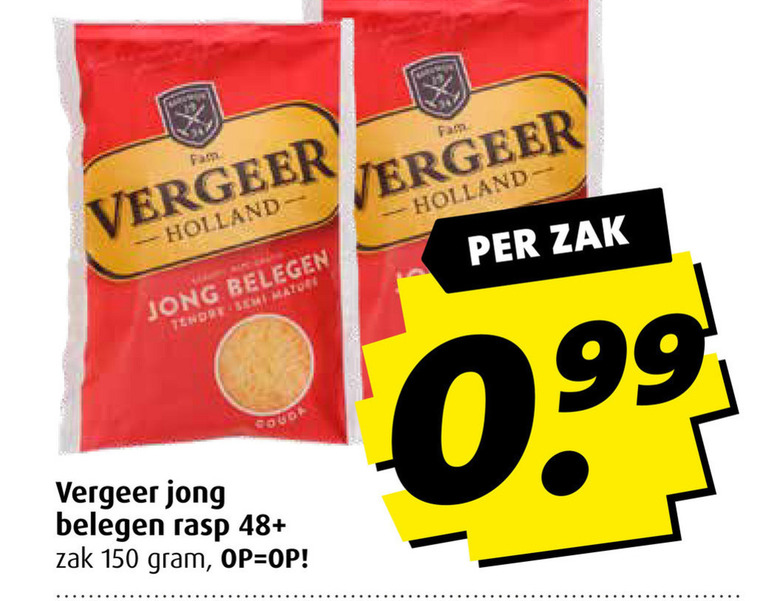 Vergeer   geraspte kaas folder aanbieding bij  Boni - details
