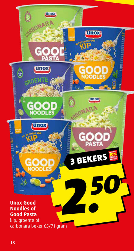 Unox   noodles folder aanbieding bij  Boni - details