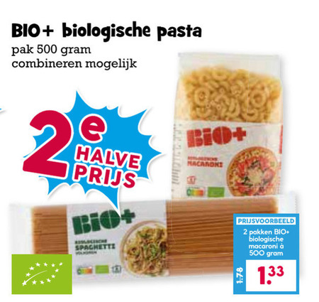 Bio Plus   spaghetti, pasta folder aanbieding bij  Boons Markt - details