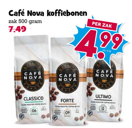 Cafe Nova   koffiebonen folder aanbieding bij  Boons Markt - details