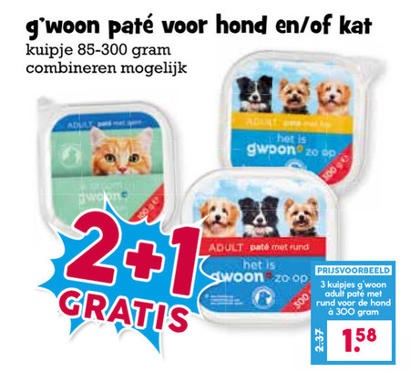 Gwoon   kattenvoer, hondenvoer folder aanbieding bij  Boons Markt - details