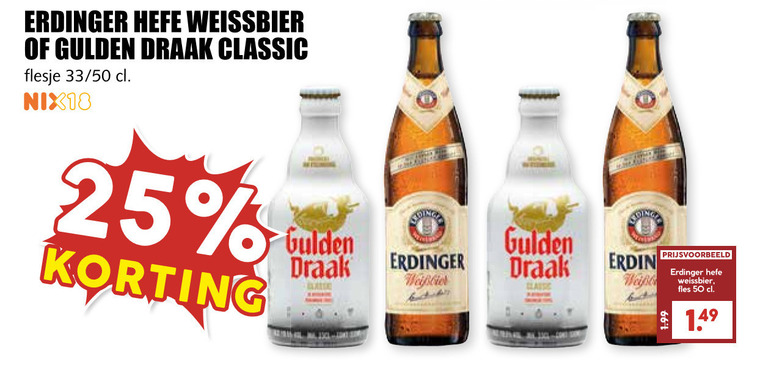 Erdinger   witbier folder aanbieding bij  MCD Supermarkt Basis - details