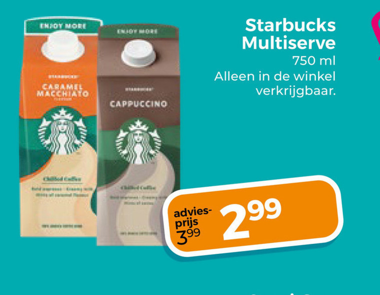 Starbucks   ijskoffie folder aanbieding bij  Trekpleister - details