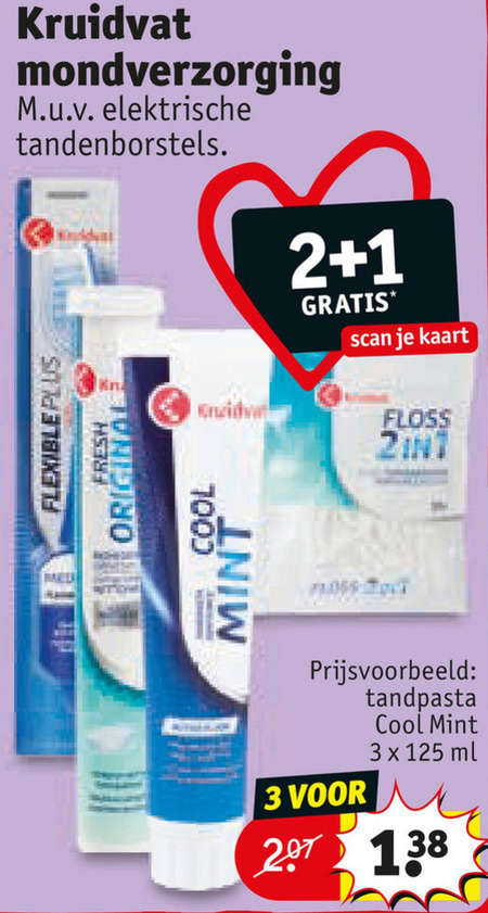 Kruidvat Huismerk   mondwater, tandenborstel folder aanbieding bij  Kruidvat - details