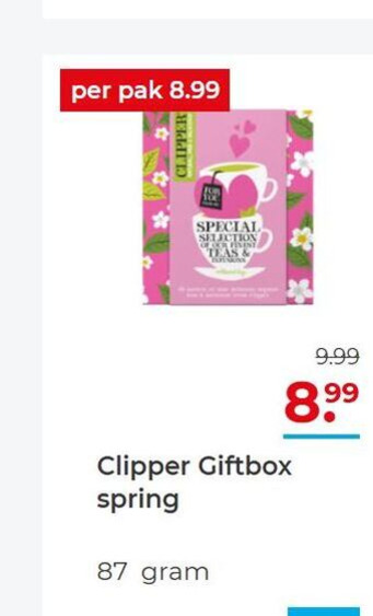 Clipper   thee folder aanbieding bij  Hoogvliet - details