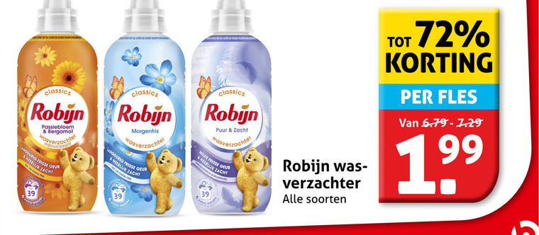 Robijn   wasverzachter folder aanbieding bij  Hoogvliet - details