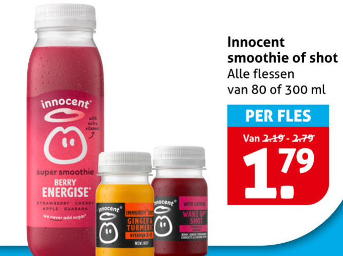 Innocent   fruitsmoothie folder aanbieding bij  Hoogvliet - details