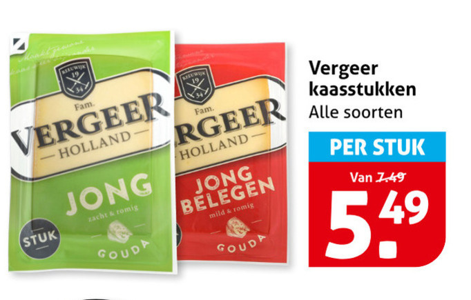 Vergeer   kaas folder aanbieding bij  Hoogvliet - details