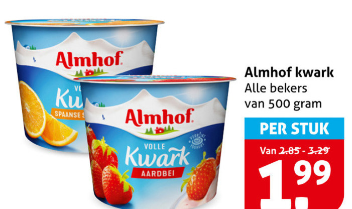 Almhof   kwark folder aanbieding bij  Hoogvliet - details