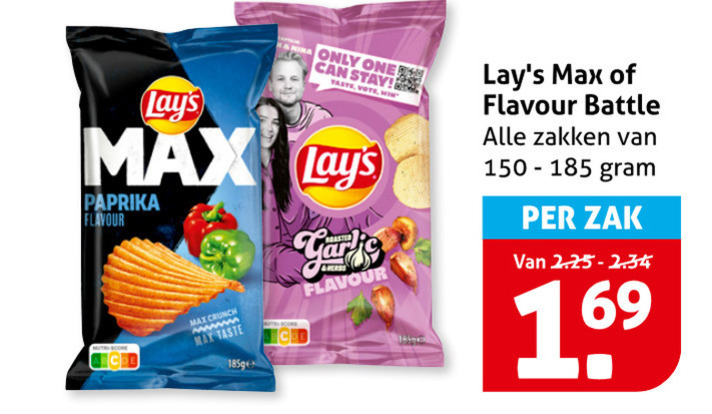 Lays   chips folder aanbieding bij  Hoogvliet - details