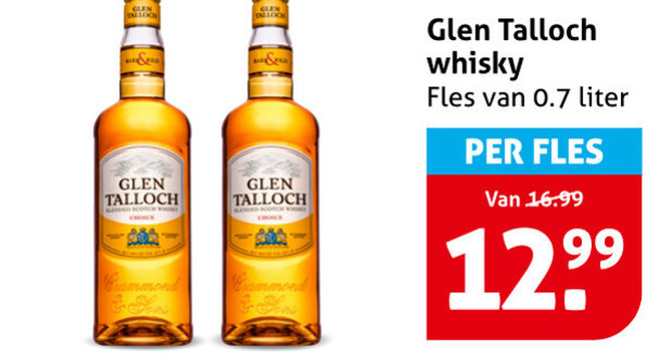 Glen Talloch   whisky folder aanbieding bij  Hoogvliet - details