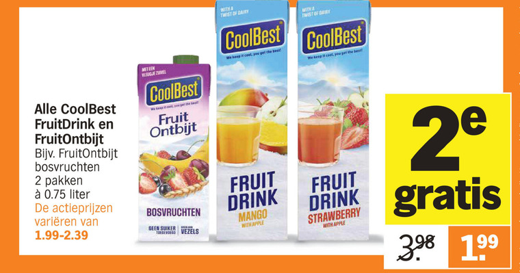 Coolbest   vruchtensap folder aanbieding bij  Albert Heijn - details