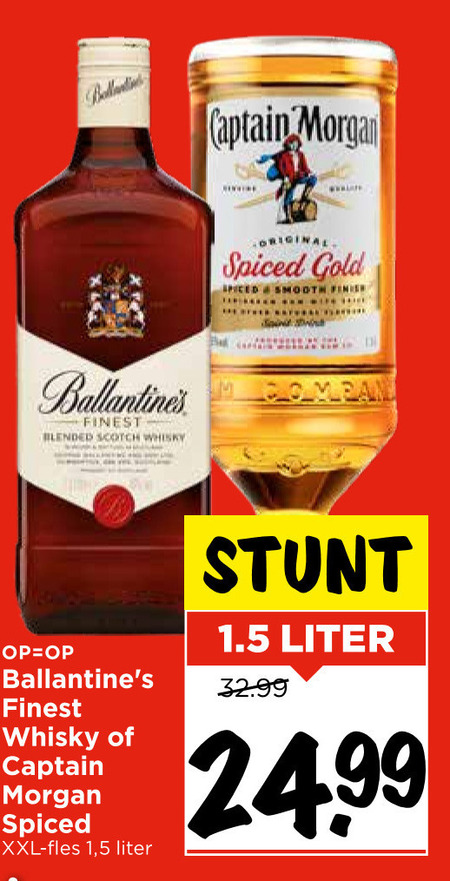 Ballantines   rum, whisky folder aanbieding bij  Vomar - details
