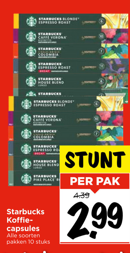 Starbucks   koffiecups folder aanbieding bij  Vomar - details