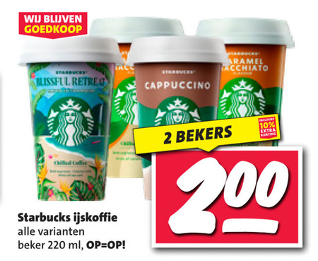 Starbucks   ijskoffie folder aanbieding bij  Nettorama - details