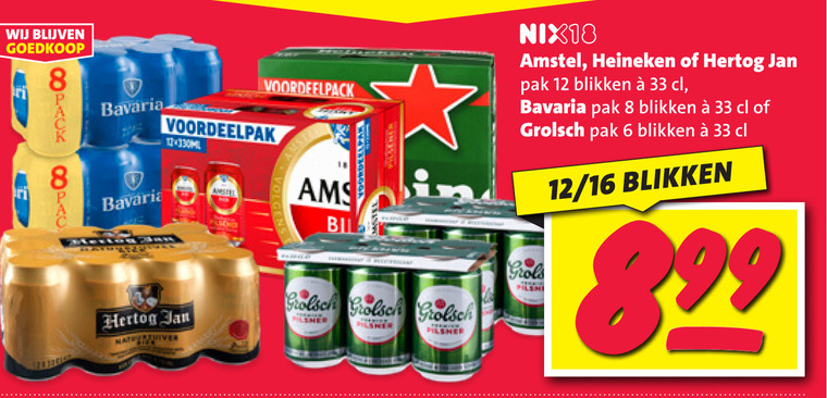 Amstel   blikje bier folder aanbieding bij  Nettorama - details