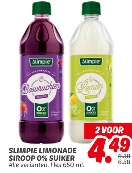 Slimpie   limonadesiroop folder aanbieding bij  Dekamarkt - details