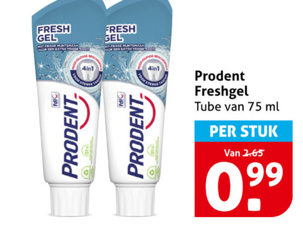Prodent   tandpasta folder aanbieding bij  Hoogvliet - details