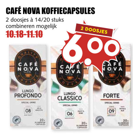 Cafe Nova   koffiecups folder aanbieding bij  MCD&nbsp;Supermarkt&nbsp;Basis - details