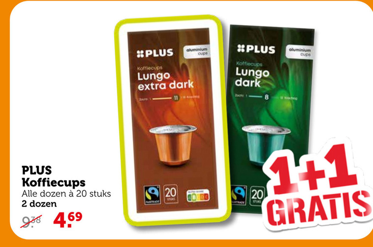Plus Huismerk   koffiecups folder aanbieding bij  Coop - details
