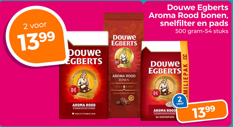 Douwe Egberts   koffiepad, koffie folder aanbieding bij  Trekpleister - details
