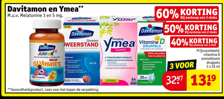 Davitamon   vitamine, multivitaminen folder aanbieding bij  Kruidvat - details