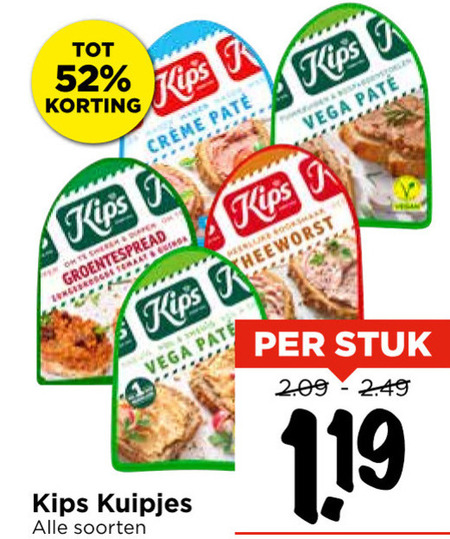 Kips   theeworst, pate folder aanbieding bij  Vomar - details