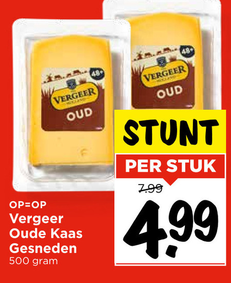 Vergeer   kaasplakken, kaas folder aanbieding bij  Vomar - details