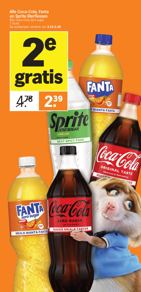 Sprite   cola, frisdrank folder aanbieding bij  Albert Heijn - details
