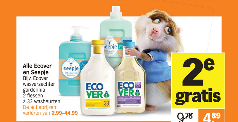 Seepje   handzeep, wasmiddel folder aanbieding bij  Albert Heijn - details