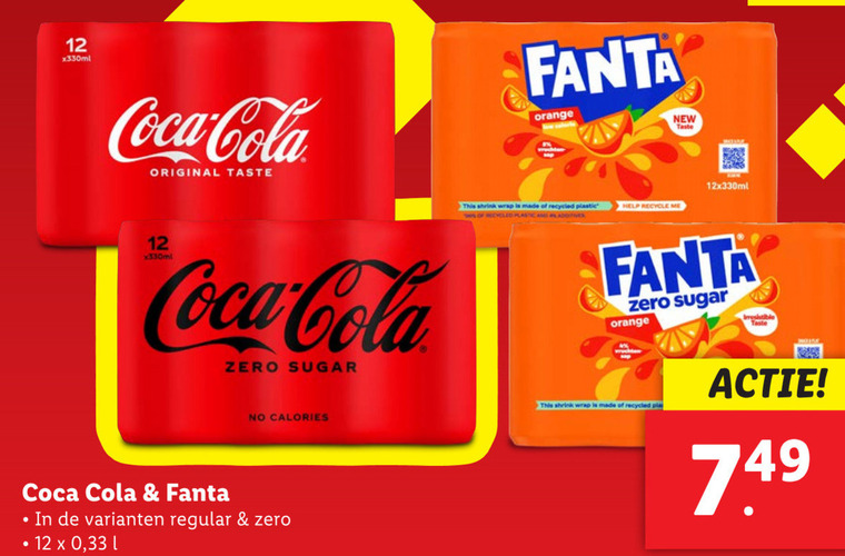 Coca-Cola   frisdrank, cola folder aanbieding bij  Lidl - details