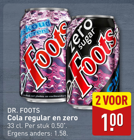 Dr Foots   cola folder aanbieding bij  Aldi - details
