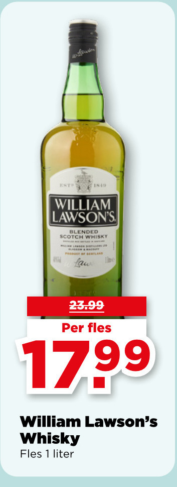 William Lawsons   whisky folder aanbieding bij  Plus - details