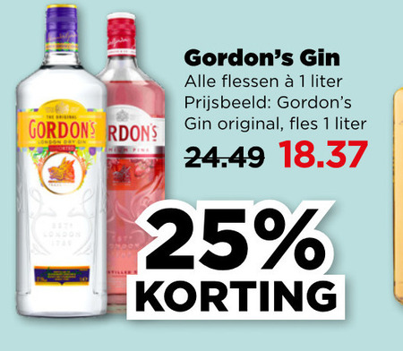 Gordons   gin folder aanbieding bij  Plus - details