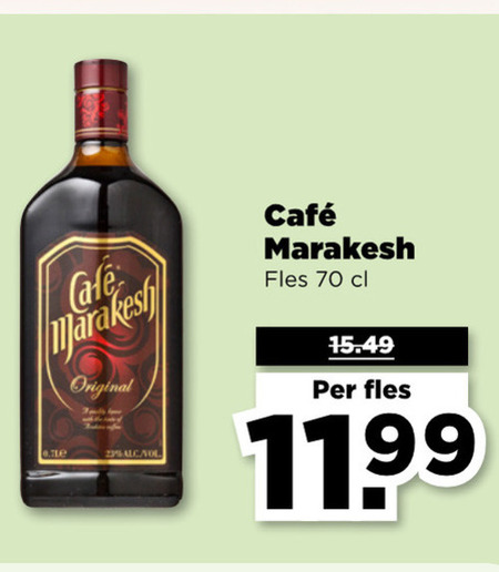 Cafe Marakesh   likeur folder aanbieding bij  Plus - details