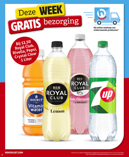 Royal Club   frisdrank folder aanbieding bij  Hoogvliet - details