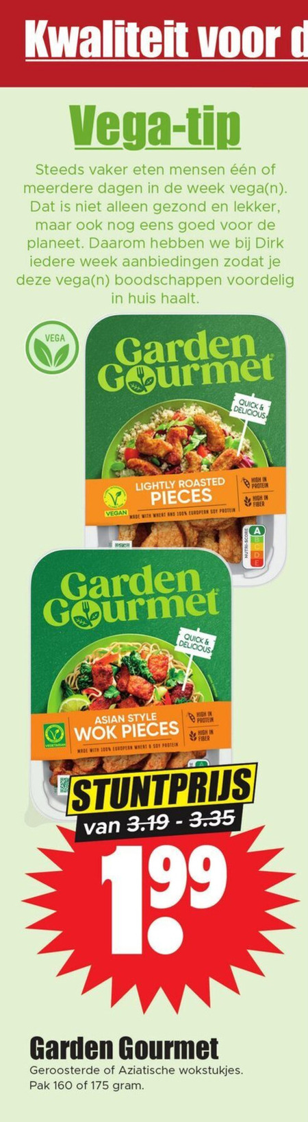 Garden Gourmet   vegetarisch folder aanbieding bij  Dirk - details