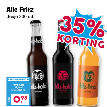 Fritz   cola folder aanbieding bij  Boons Markt - details