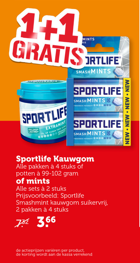 Sportlife   kauwgom folder aanbieding bij  Coop - details